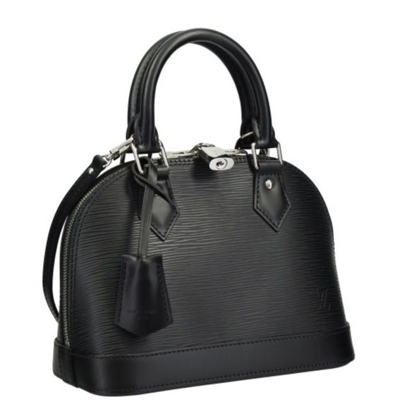 Louis Vuitton Alma Epi Leather Noir Black BB Shoulder Bag Handbag - Picture 2 of 6